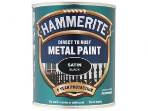 Hammerite Satin Finish Black 750ml