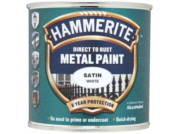 Hammerite Satin Finish White 750ml