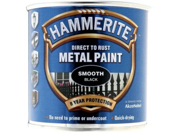 Hammerite Direct To Metal Smooth Black 250ml