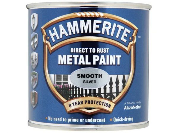 Hammerite Direct To Metal Smooth Silver 250ml
