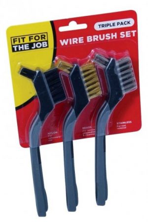 FitForTheJob Mini Wire Brush Set (3 Pack)