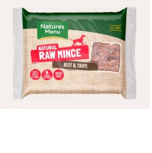 Natures Menu Raw Beef and Tripe Mince Frozen 400g