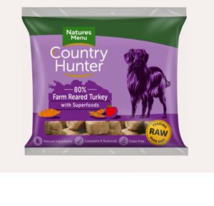 Natures Menu Raw Country Hunter Nuggets Turkey Frozen 1kg