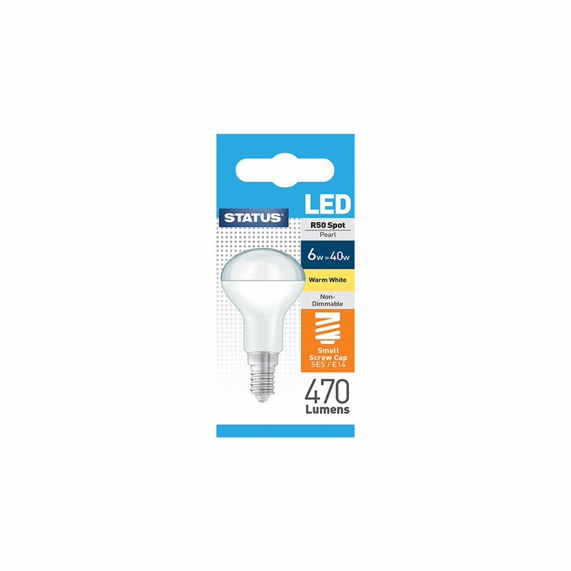 6 WATT 470 LUMENS STATUS R50 SES LED SPOT BULB