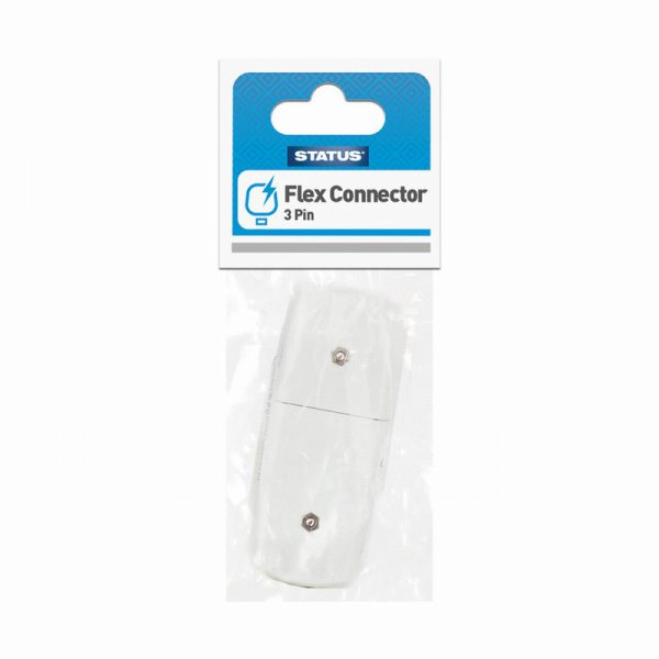 10 amp - 3 Pin Flex connector - White - Status - 1 pk