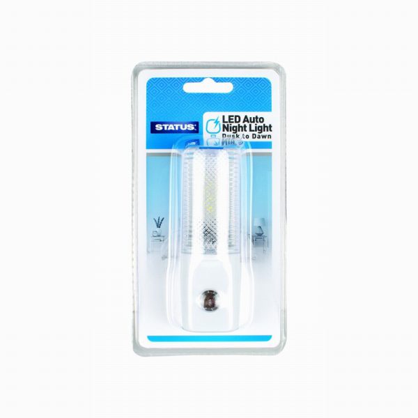 Auto Safety Night Light - LED - White - Status - 1 pk