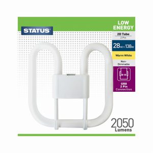 28w = 138w – Status – Low Energy – 2D – Warm White – 2 Pin