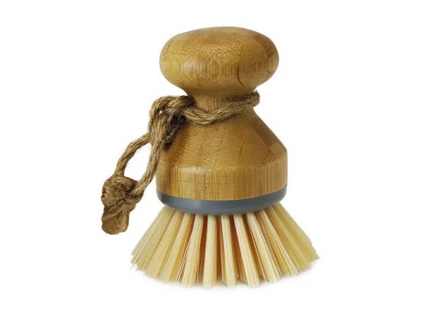 JVL Round Dish Brush Bamboo