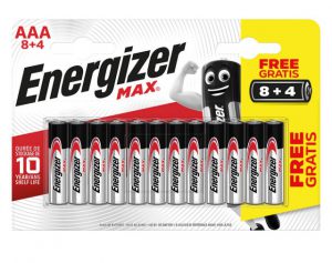 Energizer Max Battery AAA 8 +4 Free
