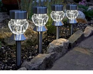 SmartGarden Crystal Stake Light Stainless Steel- Single