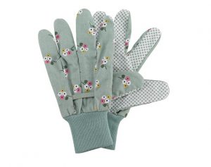Briers Cotton Grip Gloves Posies x 3 Size Medium