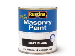 Rustins Masonry Paint Black 250ml