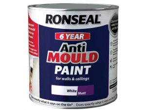 Ronseal 6 Year Anti Mould Paint White Matt 750ml