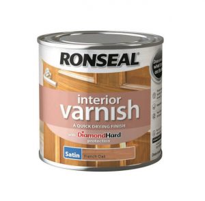 Ronseal Interior Varnish Satin French Oak 250ml