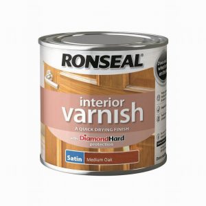 Ronseal Interior Varnish Satin Medium Oak 250ml