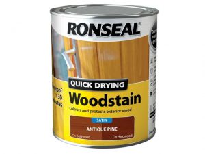 Ronseal Woodstain Quick Dry Satin Antique Pine 750ml