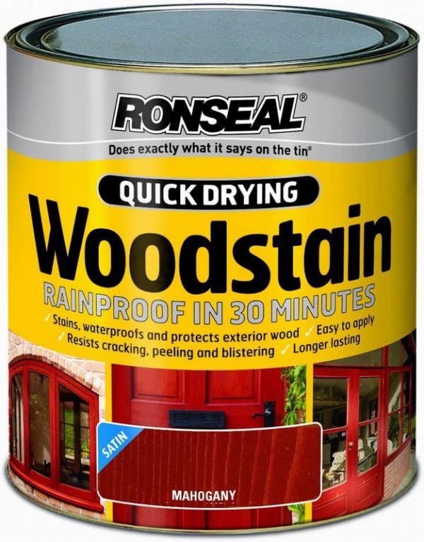 Ronseal Woodstain Quick Dry Satin Mahogany 250ml