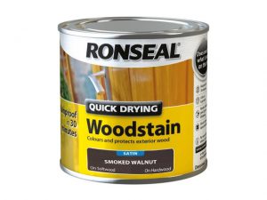 Ronseal Quick Dry Woodstain Satin Smoked Walnut 250ml