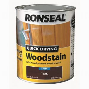 Ronseal Woodstain Quick Dry Satin Teak 750ml