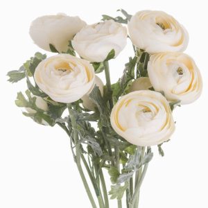 Artificial Flowers Soft Cream Rununculus