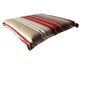 Valanced Seat Pad x 2 Red Stripe
