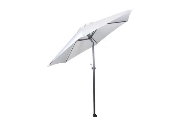 Aluminium Parasol + Crank & Tilt Ivory 2.25m