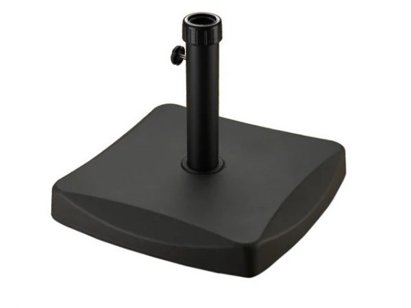 Parasol Base Round Leather Polycrete Black 25kg