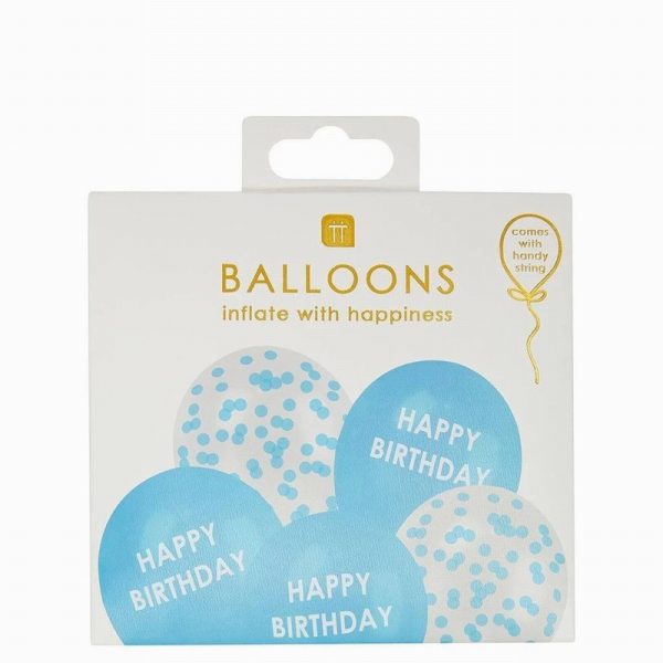 Talking Tables Blue Happy Birthday Confetti Balloons