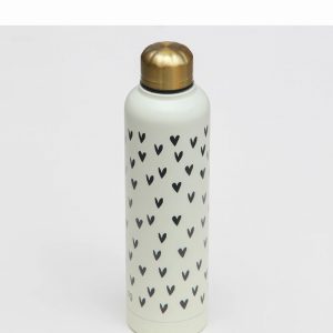 Caroline Gardner Hearts Metal Water Bottle