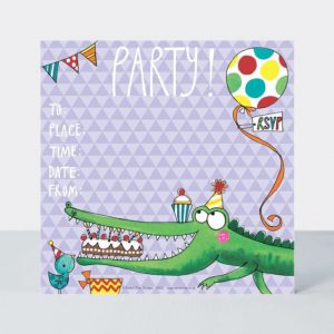 Rachel Ellen Party Invitations- Crocodile