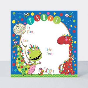 Rachel Ellen Party Invitations- Dinosaurs