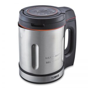 Tower T12056 1L Soup Maker, Stainless Steel
