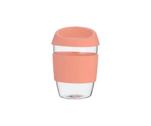 Typhoon Glass Reusable Coffee Cup Pink 400ml