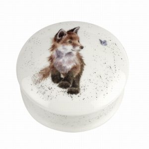 Wrendale Round Lidded Box Fox 8.5cm