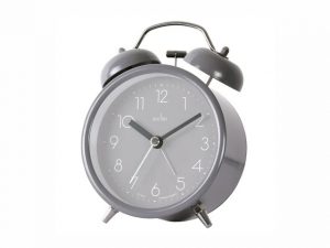 Acctim Askel Double Bell Clock Aston Grey