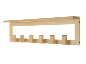 Headbourne Beech Hook Shelf Unit 6 Hook