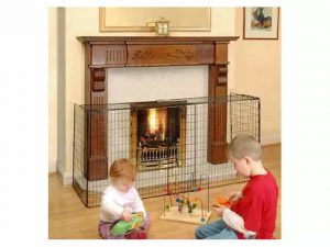 Fireside Ext.Nursery Fireguard Black