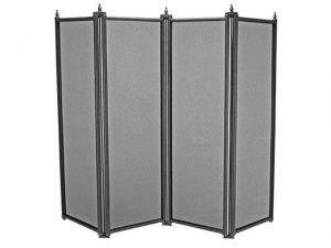 Manor Regency 4 fold Screen Black