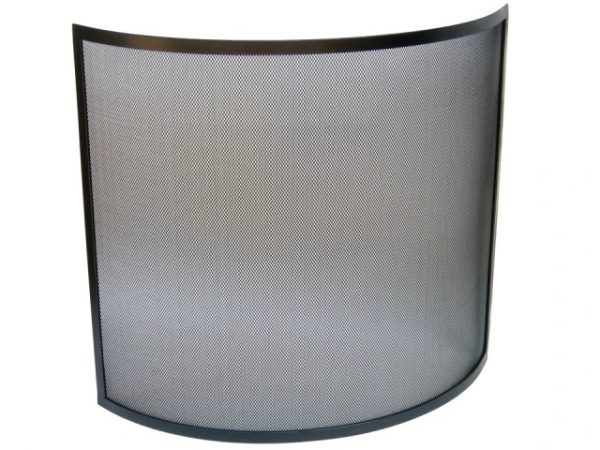 Manor Curved Fire Guard Black