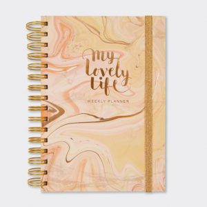 Rachel Ellen Weekly Planner Rose Gold Marble