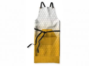 KitchenPantry Apron Yellow Honeycomb