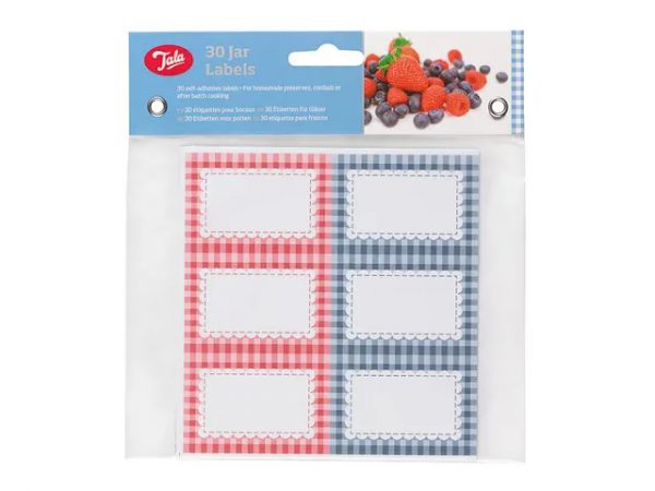 Tala Gingham Preserving Labels x30