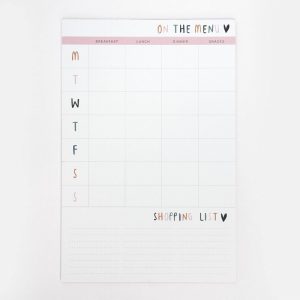 CarolineGardner Scattered Hearts Weekly Meal Planner