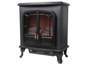 Warmlite Electric Fireplace Heater 2 Door Black