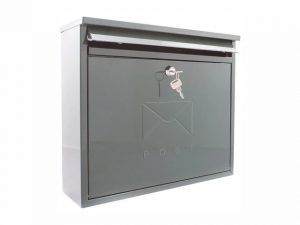 Elegance Rectangular Postbox French Grey Large