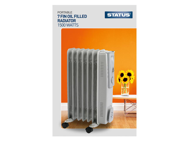 7 Fin Oil Filled Radiator 1500W | Staines u0026 Brights