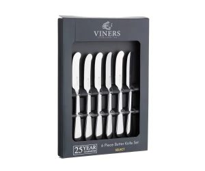 Viners Select 18/0 6 Pce Butter Knives Giftbox