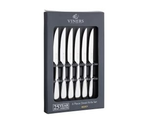 Viners Select 18/0 6 Pce Steak Knives Giftbox