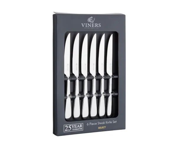 Stainless Steel Sharp Gold Steak Knife, 6 Pieces 18/0 Elegant Design Dish  Knife With Mirror Polished, Dishwasher Safe 