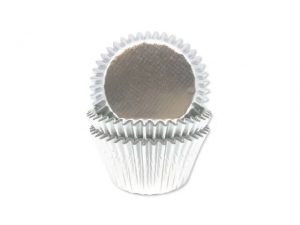 Annivhs Cupcake Cases Silver Foil x 45